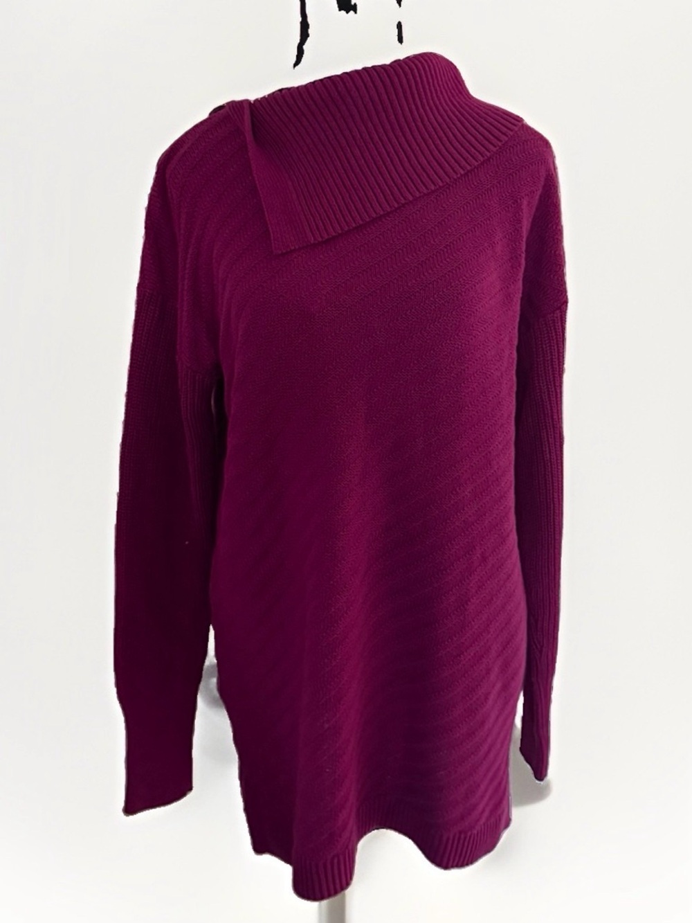NWT Style & Co Violet Orchid Cowl Neck Sweater Tunic L